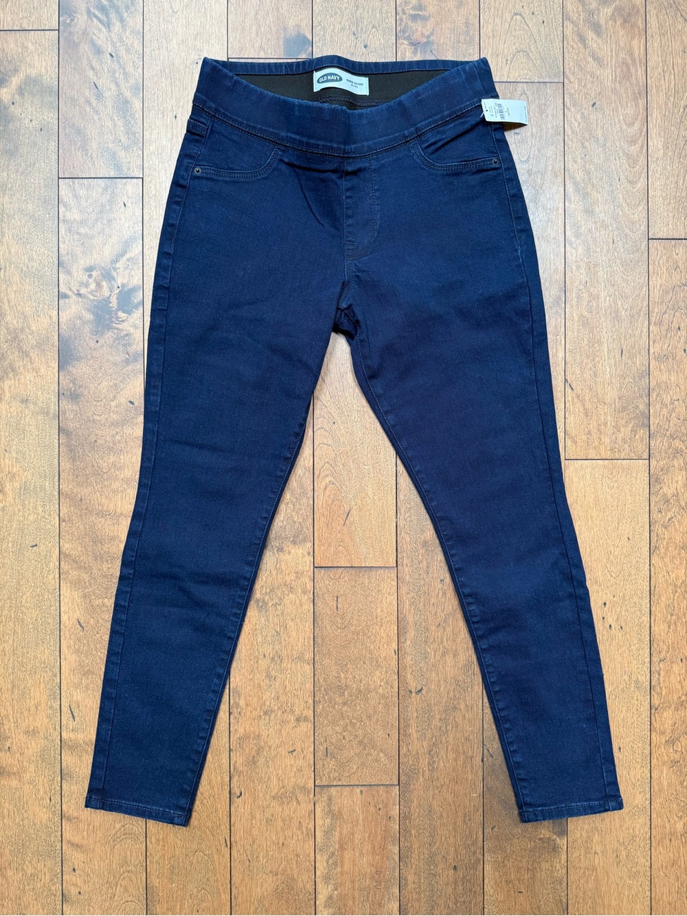 Old Navy Women's Mid-Rise Wow Super-Skinny Jeggings Navy Blue size 6 Petite